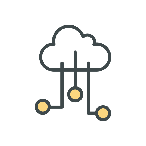 Cloud computing Generic Outline Color icon