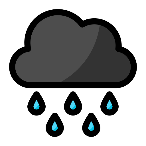 Rain Generic Outline Color icon