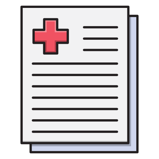 informe médico icono gratis