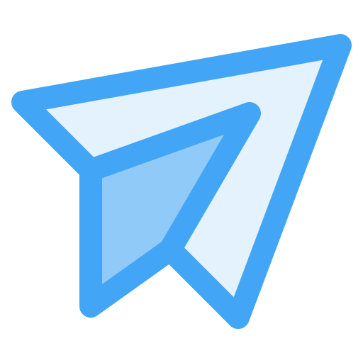 Paper plane Generic Blue icon