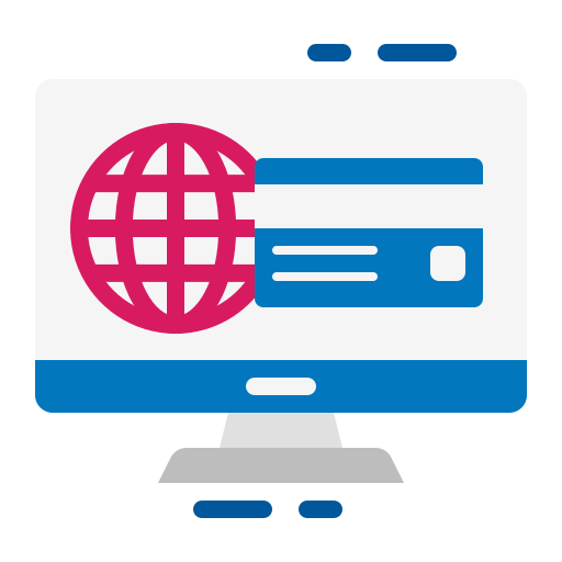 pago en línea icono gratis