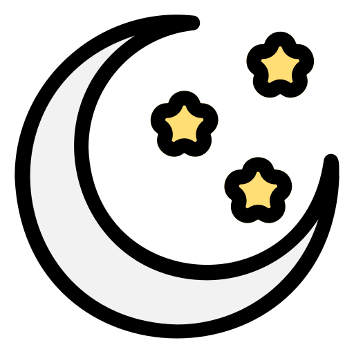 luna y estrellas icono gratis