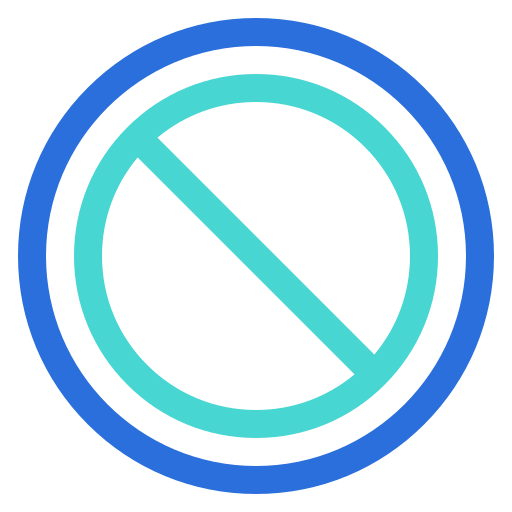 Forbidden Generic Outline Color icon