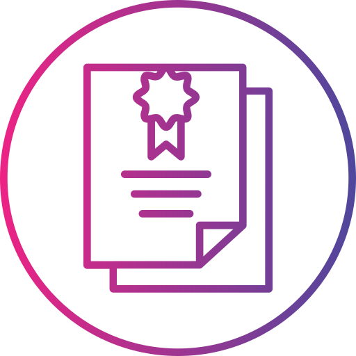 Certificate free icon