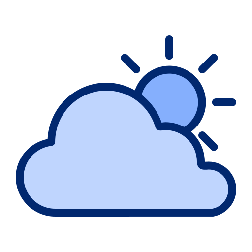Cloudy day Generic Blue icon