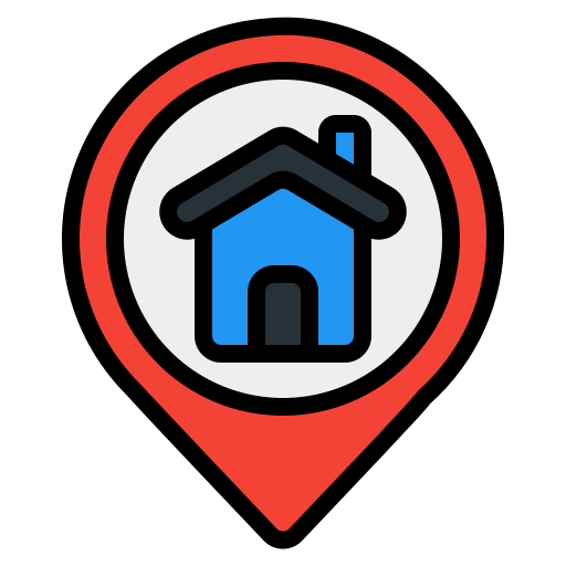 Direccion de casa - Iconos gratis de bienes raíces