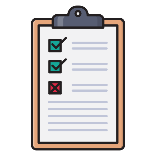 Checklist Vector Stall Lineal Color Icon