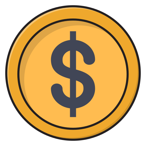 Dollar Vector Stall Lineal Color icon