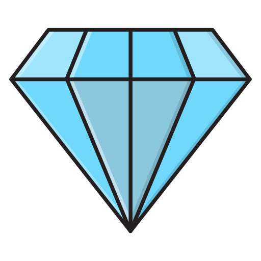 Diamond Vector Stall Lineal Color icon