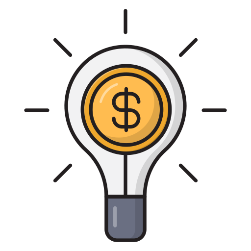 Bulb dollar free icon