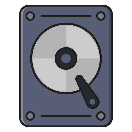 Hard disk Vector Stall Lineal Color icon