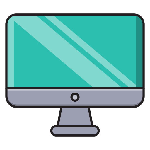 Monitor Vector Stall Lineal Color icon