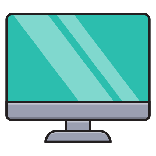 Monitor Vector Stall Lineal Color icon