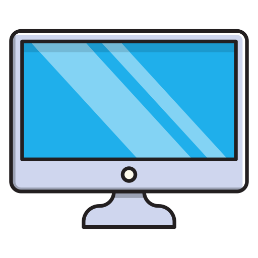 Monitor Vector Stall Lineal Color icon