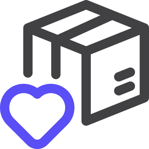 Heart box - Free shipping and delivery icons