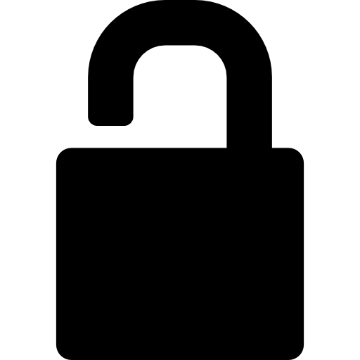 candado desbloqueado icono gratis