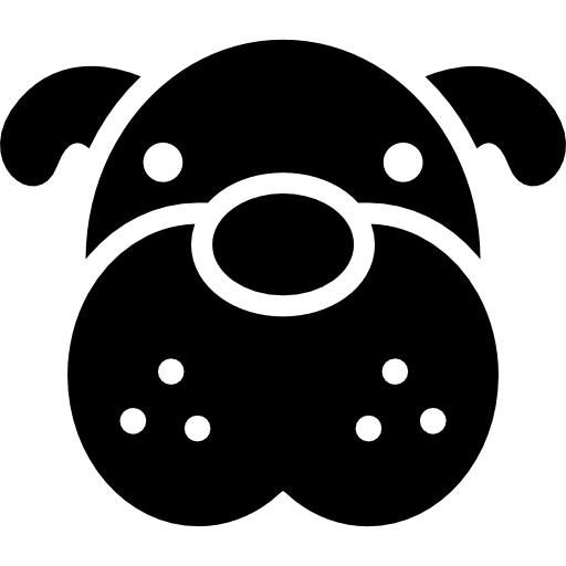 Dog with chubby cheeks - Free animals icons