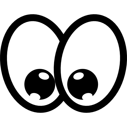 Ojos felices de dibujos animados - Iconos gratis de gestos