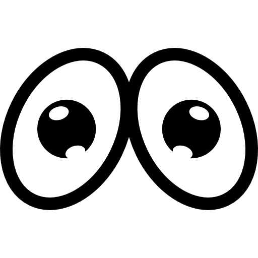 Cartoon sad eyes - Free gestures icons