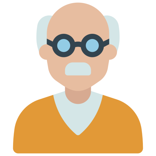 Pensioner Juicy Fish Flat icon