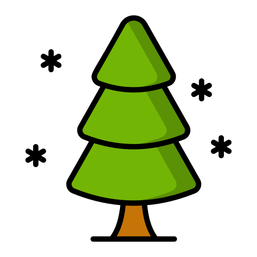 Pine tree Generic Outline Color icon