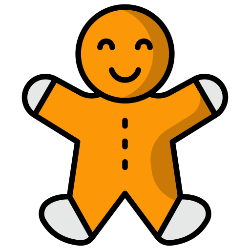 Gingerbread man free icon