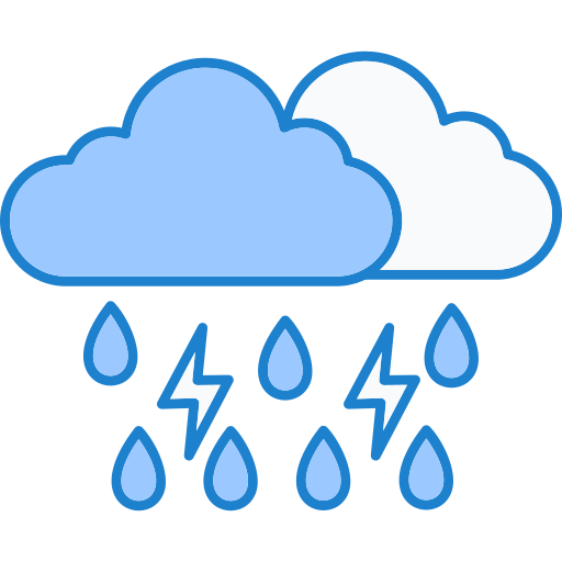 Thunderstorm Generic Blue icon