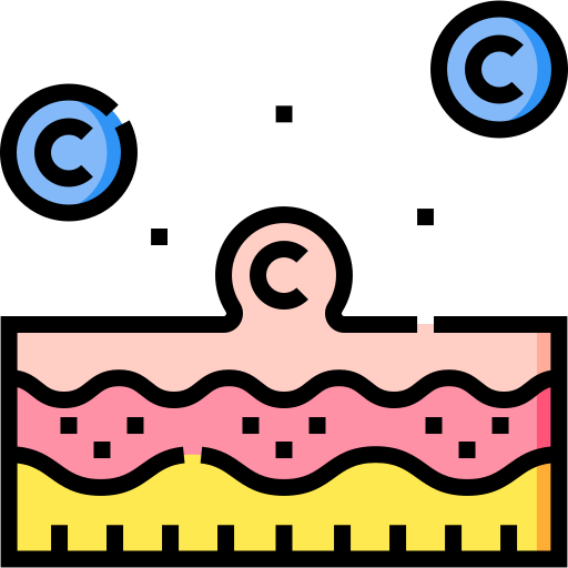 Collagen Detailed Straight Lineal Color Icon