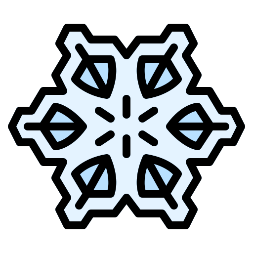 Snowflake Iconixar Lineal Color icon