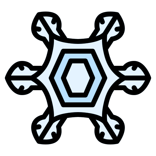 Snowflake Iconixar Lineal Color icon