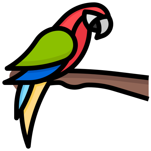 Parrot Generic Outline Color icon