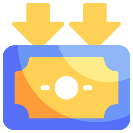 recibir dinero icono gratis