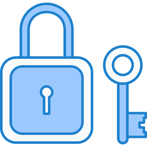 Padlock Generic Blue icon