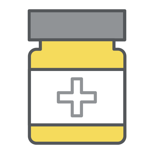 Бутылка с лекарством бесплатно иконка