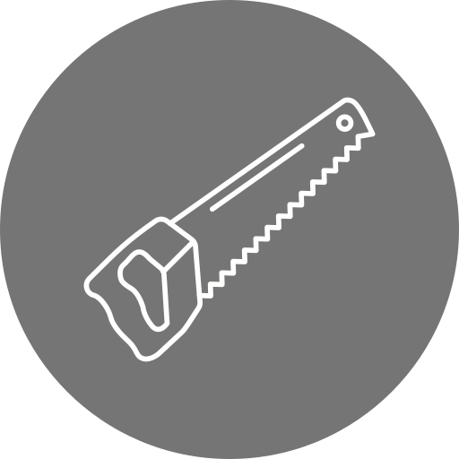 sierra de mano icono gratis