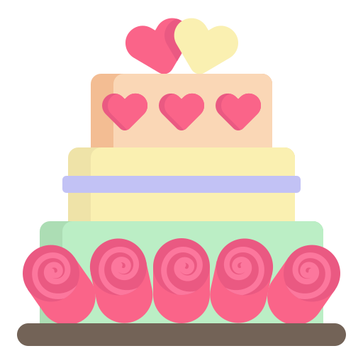 pastel de bodas icono gratis