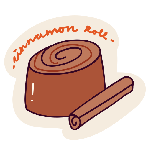 Cinnamon roll Stickers - Free food Stickers