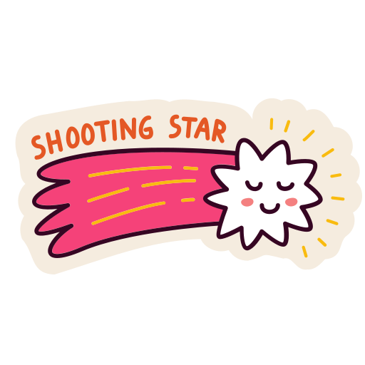 Shooting star free sticker Shooting star free sticker