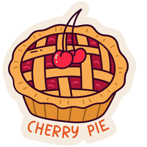 whole cherry pie clipart