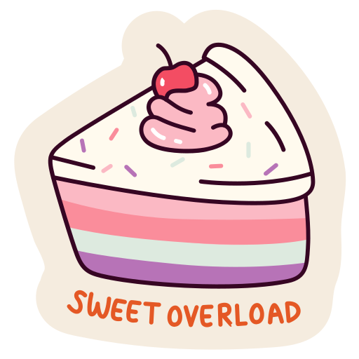 Cake slice Stickers - Free food and restaurant Stickers