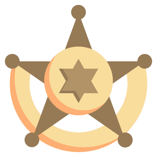 insignia del sheriff icono gratis