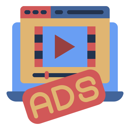 anuncio de video icono gratis