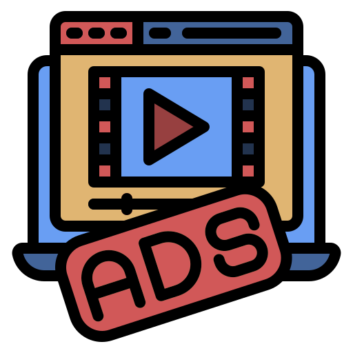 anuncio de video icono gratis