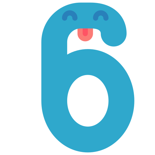 número 6 grátis ícone número 6 grátis ícone