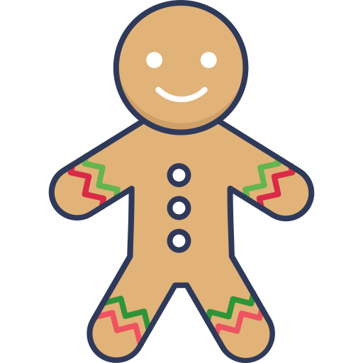 Gingerbread man free icon