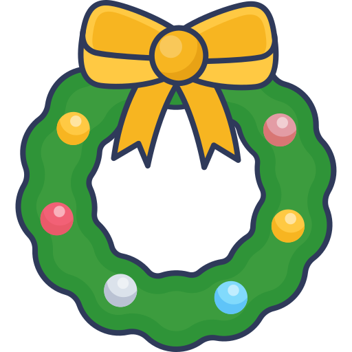 Christmas wreath free icon