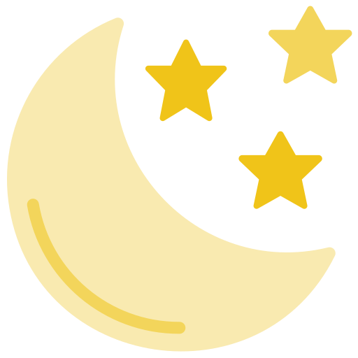 luna y estrellas icono gratis