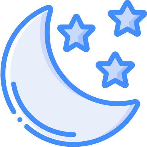 luna y estrellas icono gratis