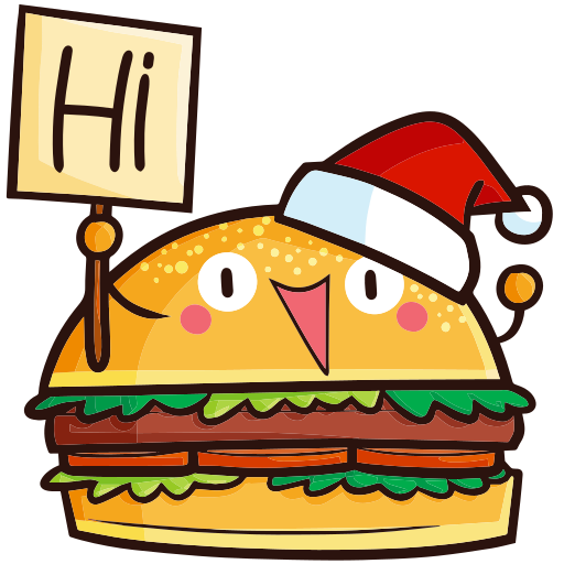 Hamburger free sticker Hamburger free sticker
