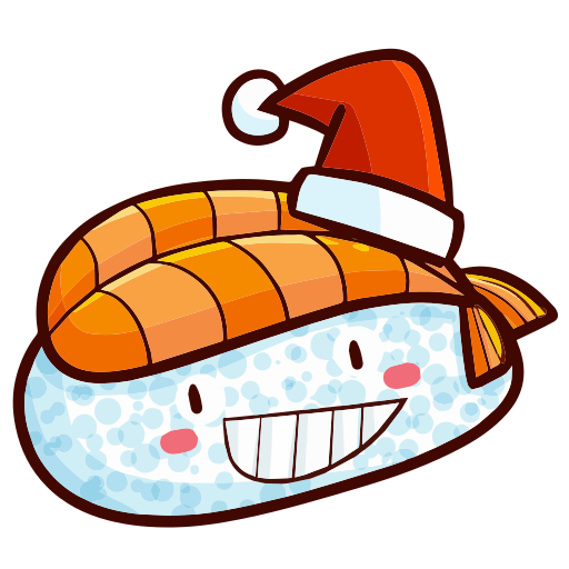 sushi grátis figurinha